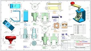 Universal Joint Parts & Assembly in Solidworks