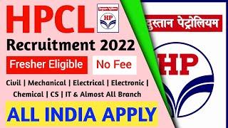 HPCL Recruitment 2022 | Fresher Eligible | No Fee | All India Apply | HPCL Apprentice Recruitment