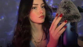 ASMR whisper ramble & fluffy mic scratching (life updates, tv shows) ️