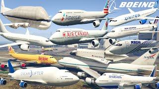 GTA V Every White Boeing Airplanes Los Santos Airport Best Extreme Longer Crash and Fail Compilation