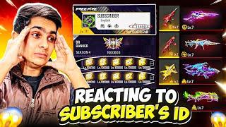 Reacting To My Subscribers Rare Id & Collection Rating From 1 To 10  - Free Fire Max