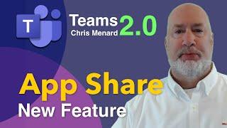 Microsoft - NEW Teams - New Share App Feature from the Taskbar