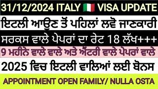 31 December 2024 ITALY  IMMIGRATION UPDATE IN PUNJABI BY SIBIA BUON FINE ANNO TUTTI 