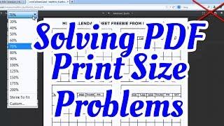 Trouble Printing PDF Freebie at full size?