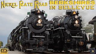 Nickel Plate Road Berkshires In Bellevue: NKP 765 & 757! Reunion+Whistle Battle of the Berks!