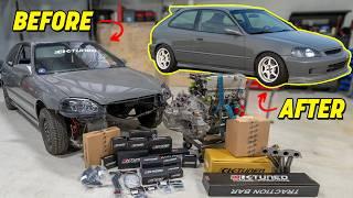 Building a $2000 K-Swap Honda Civic In 29 Minutes