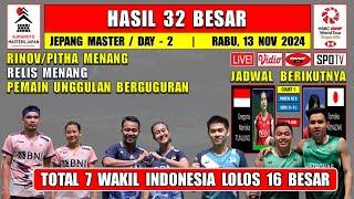 Hasil 32 Besar Jepang Master 2024 Hari Ini Day 2 ~ RIPHIT & RELIS Menang ~ 7 Wakil Lolos 16 Besar