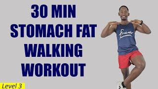 30-Minute STOMACH FAT WALKING WORKOUT at Home 250 Calories