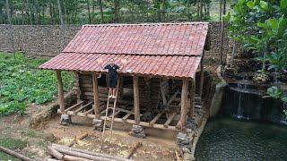 Watch How I Make Clay Tile - roofing - Building a log Cabin (Ep-12)