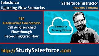 54 Autolaunched Flow Scenario - Call Autolaunched flow through Record Triggered Flow