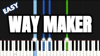 Sinach - Way Maker | EASY PIANO TUTORIAL by Synthly