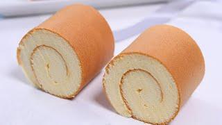 How to make soft and moist Swiss Roll Cake｜原味戚风蛋糕卷/瑞士卷，不掉皮不開裂有訣竅