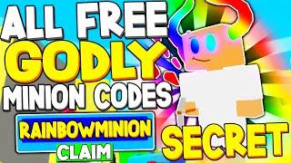 ALL *FREE GODLY* MINION CODES in MINION SIMULATOR (Roblox Codes)