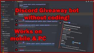 How to make a Discord Giveaway bot in under 3 minutes! No Coding
