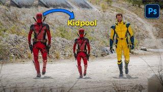 Turn Deadpool into Kidpool Photoshop tutorial