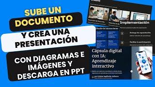 Carga un documento y crea una atractiva presentación - Descarga en formato PowerPoint Gratis.