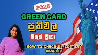 Green Card 2025 ප්‍රතිඵල බලන විදිය | How to Check DV Lottery Results ? | Green Card Lottery Sinhala