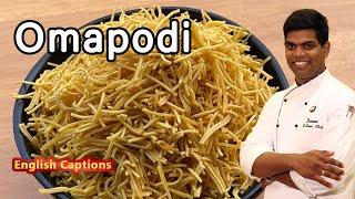 Omapodi Recipe in Tamil | Diwali Snack Recipe | Besan Sev | Mixture | CDK#198 | Chef Deena's Kitchen