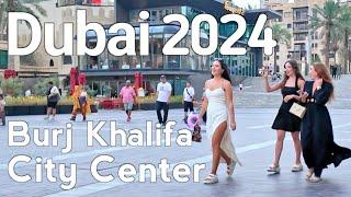 Dubai [4K] Amazing Burj Khalifa, City Center Walking Tour 
