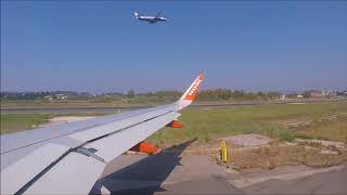  NICE PTU SOUND - ENGINE START! EasyJet A320 departure from CORFU - GOPRO