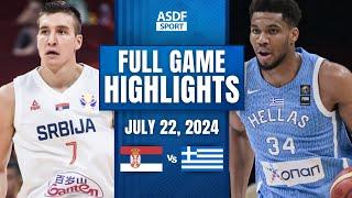 SERBIA vs GREECE Full Game Highlights July 22, 2024 (Friendly International Games)