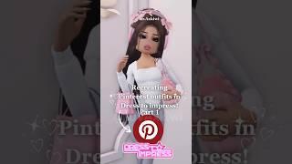 Recreating Pinterest outfits in Dress to impress roblox vip