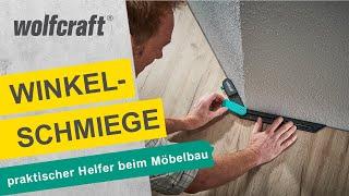 Winkelschmiege: Praktischer Helfer beim Bodenverlegen und Möbelbau | wolfcraft