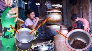 Anita Making local beverage( Alcohal) II Traditional way to make millet alcohal in Nepal