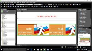 NSQF IT/ITeS LEVEL -4   VOLUME 3  SESSION 5  TABLE AND CELLS