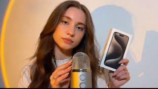 ASMR iPhone 15 Pro Unboxing (tapping, rambling)