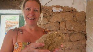 UNCOVERING BEAUTIFUL STONE WALLS - Old Stone House Renovation Portugal