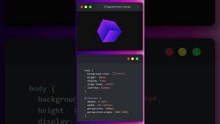 3D Cube Design With HTML & CSS  #shorts