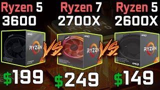 Ryzen 5 3600 vs Ryzen 7 2700X vs Ryzen 5 2600X Price/Gaming Performance Comparison