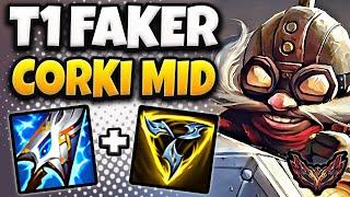 T1 Faker Corki vs Lucian [ MID ] Patch 14.14 Korea Grandmaster 