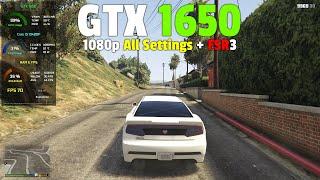 GTA 5 Enhanced : GTX 1650 - Tested at 1080p All Settings +FSR