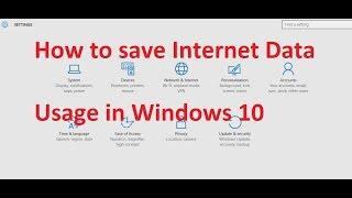 How to save internet data in windows 10