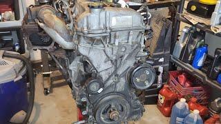 2008 Mazda CX7 2.3L Turbo engine removal from top.