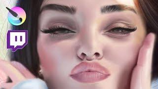 Evon Wahab - Krita Portrait Painting Timelapse