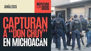 #NoticiasALasDos ¬ Detienen a "Don Chuy", jefe de plaza del CJNG, en Zacapu, Michoacán