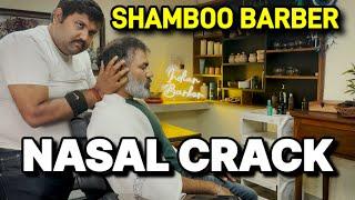 Asmr Nasal Cracking Head massage, Ear, Skin, Neck Cracking by Indian Barber Shamboo