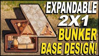 EXPANDABLE 2X1 BUNKER BASE! - SOLO/DUO - RUST BASE DESIGN 2019 - (FULL TUTORIAL)