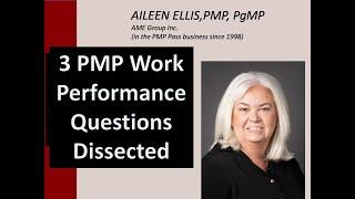 PMP Exam 3 Work Performance Questions Dissected Aileen Ellis, PMP, PgMP