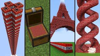 all experiments with TNT in one Minecraft video