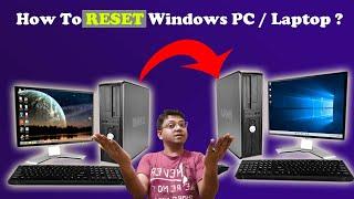 How To Do Factory Reset of Your Windows 10/ 11  PC/LAPTOP ? Soft Reset & Hard Reset