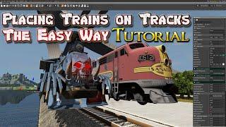 BeamNG - How to put a train on the tracks using the World Editor