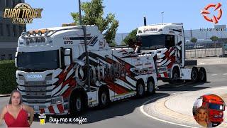 Euro Truck Simulator 2 (1.53) Scania NG S Wrecker Chassis Add-Ons + Trailer (TOW) + DLC's & Mods