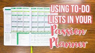 Using To-Do Lists in your Passion Planner