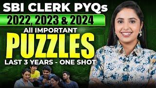 SBI CLERK 2025 Puzzles | Previous 3 Years Puzzles asked in SBI Clerk Exams | PYQs SBI Clerk