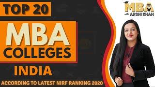 Top 20 MBA Colleges In India | Best B-Schools | According To Latest NIRF Ranking | Updated List