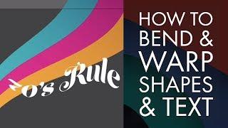 How to bend & warp shapes & text in Adobe Illustrator CC - Adobe Illustrator CC 2018 [24/39]